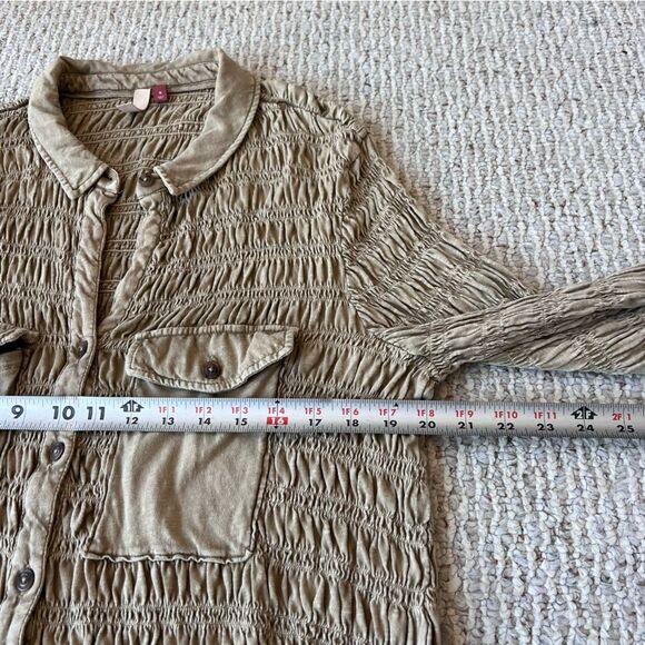 Anthropologie Pilcro Smocked Shacket - Picture 9 of 15